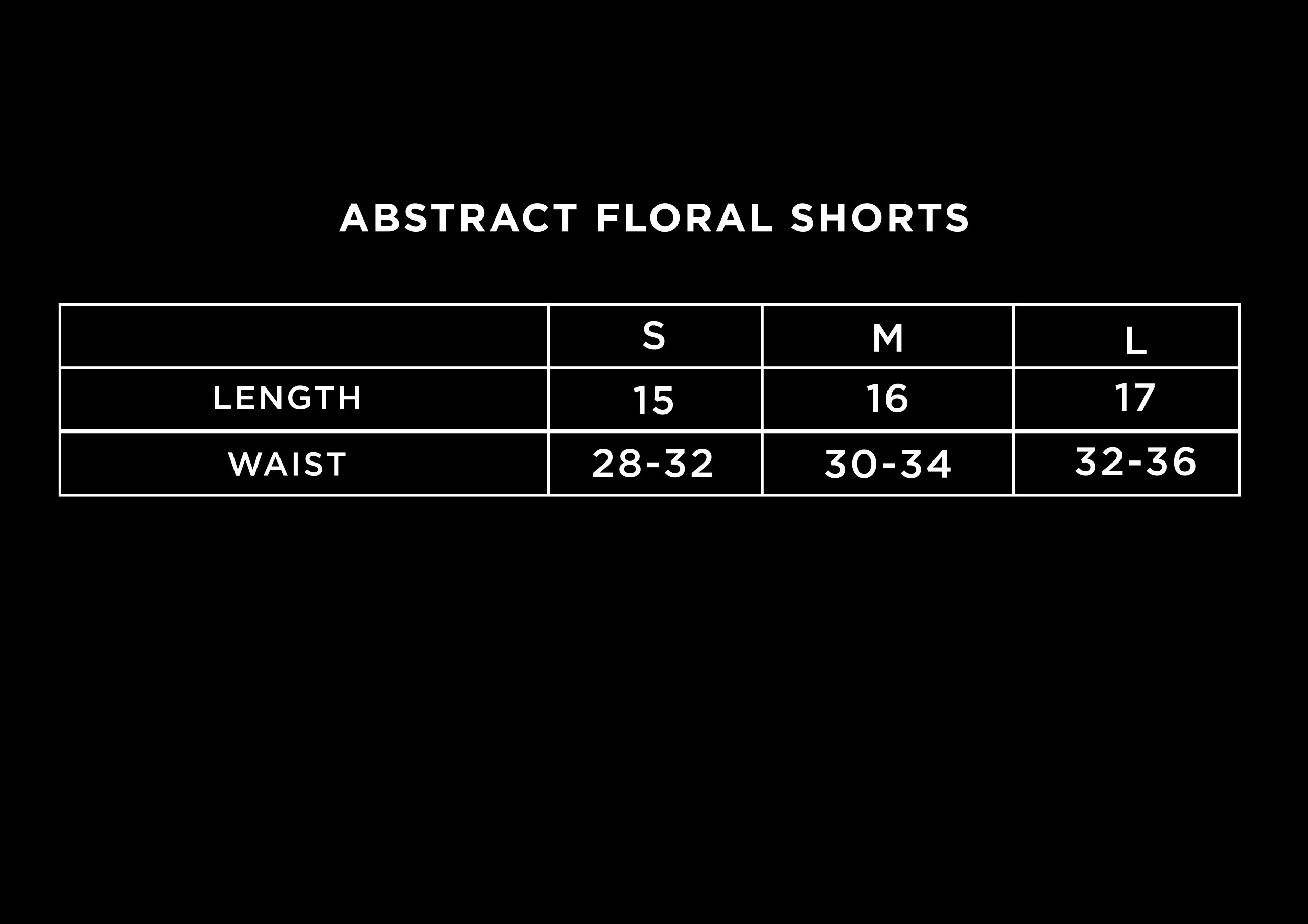 Abstract Floral Print Shorts