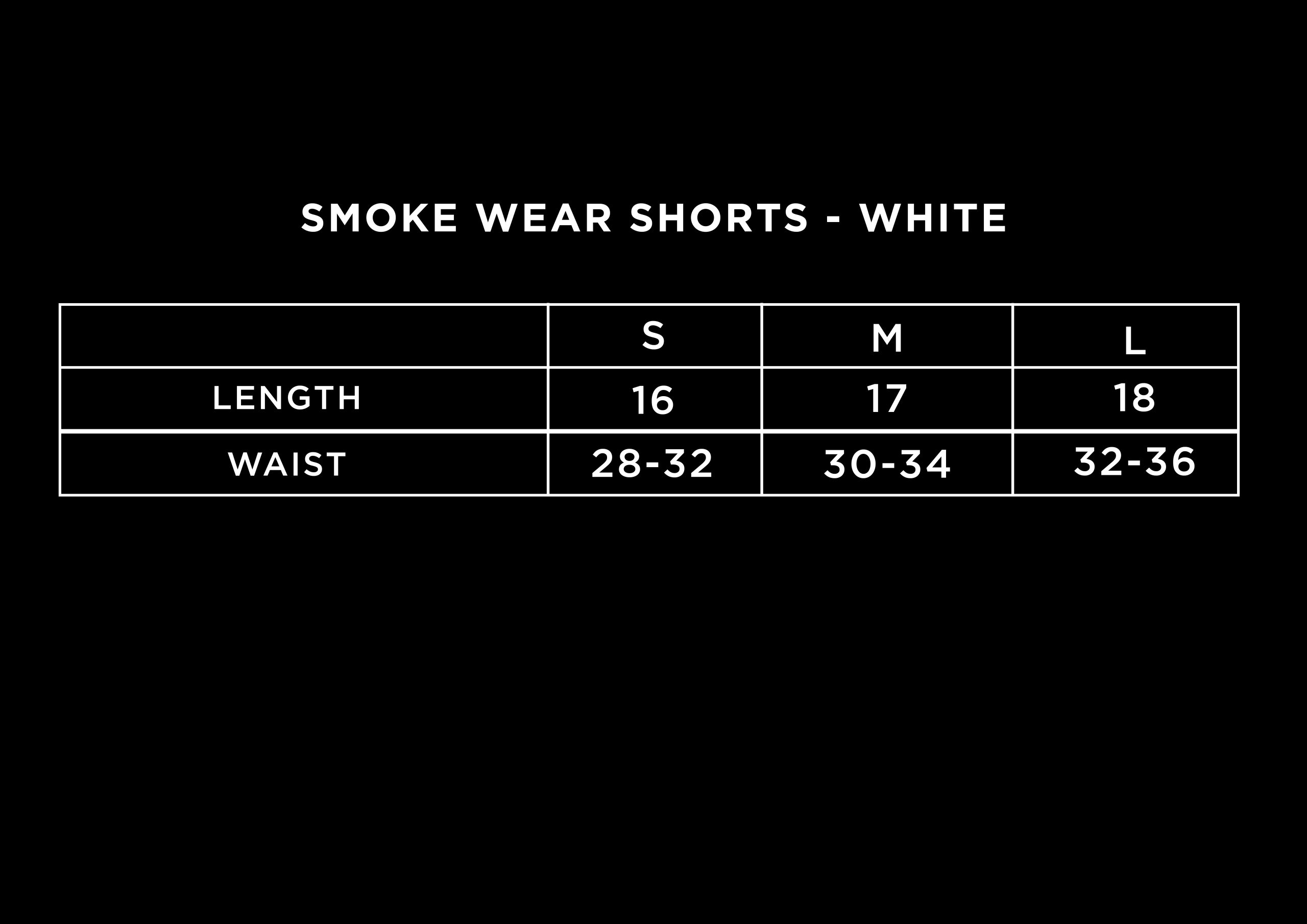 Smokewear Print Shorts (White)