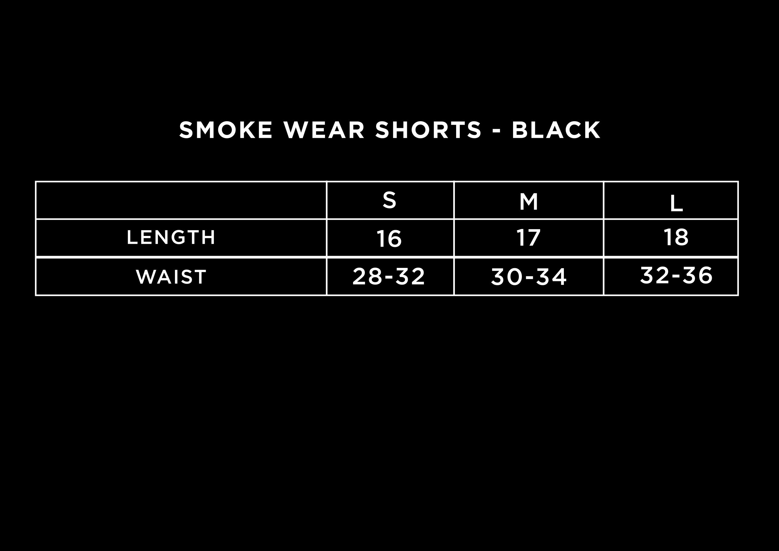 Smoke Wear Print Shorts (Black)
